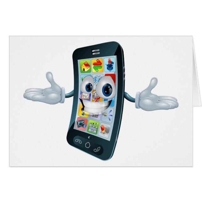 Mobiltelefonman Hälsningskort (Framsidan Horizontal)