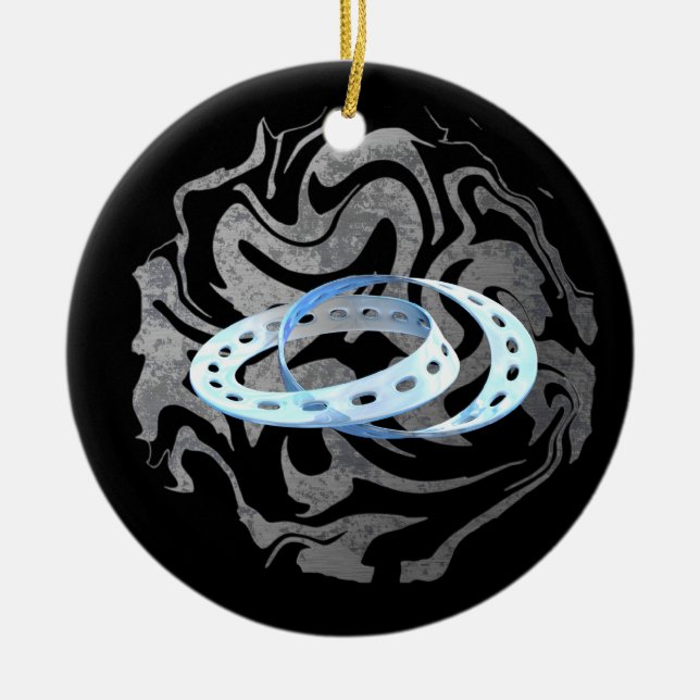 Mobius remsor julgransprydnad keramik (Framsidan)