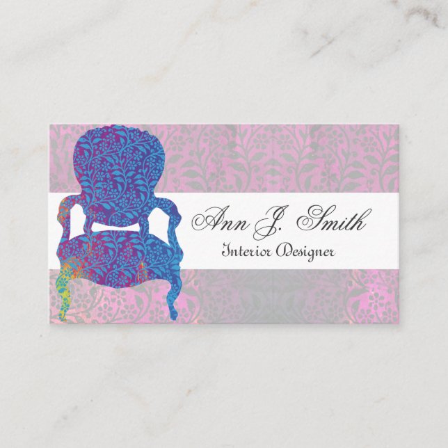 Möblemang för blommigt för visitkort (Framsida)