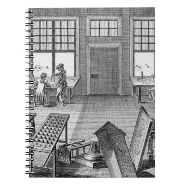 Möblemanginlayers seminarium, från 'Encyclopen Anteckningsbok Med Spiral (Framsidan)