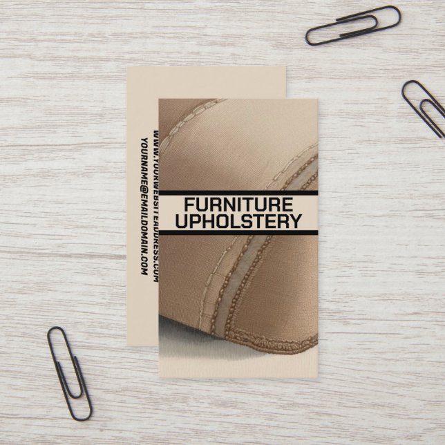 Möbler, möbler, stoppning, stoppad kudde visitkort (Fram/Back In Situ)