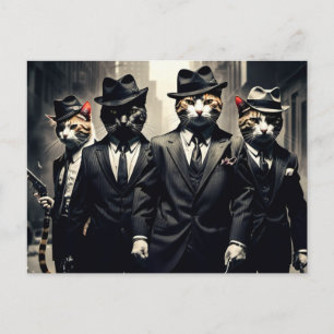 Mobster Cats Råtta Pack Vykort