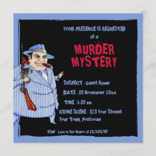 Mobster Chef svartmördare Mystery bjudande Inbjudningar