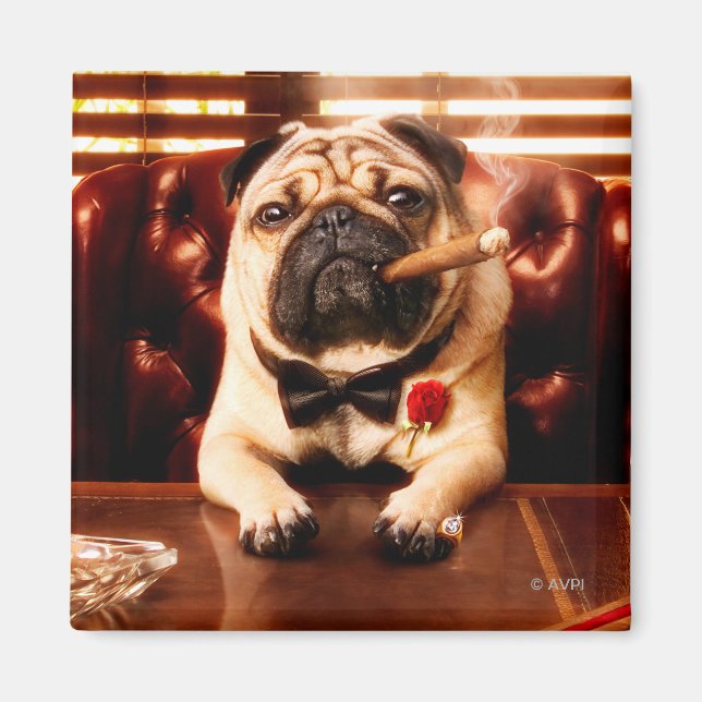 Mobster Hund Magnet (Framsidan)