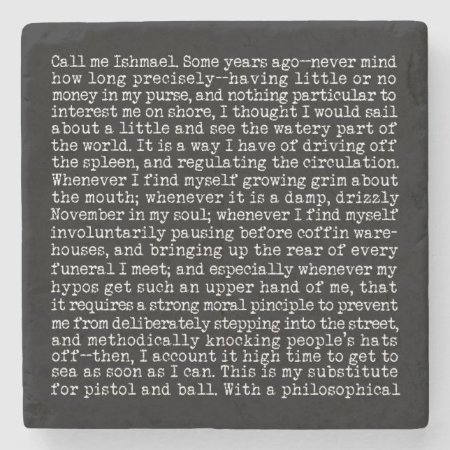 Moby Dick Open av Herman Melville Stenunderlägg (Framsidan)