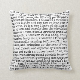 Moby Dick Open Literary Typography Kudde