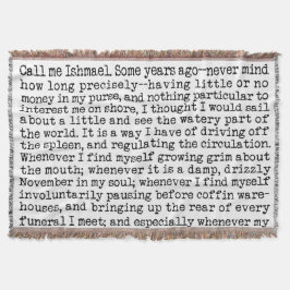 Moby Dick Öppna Linjer Literary Filt