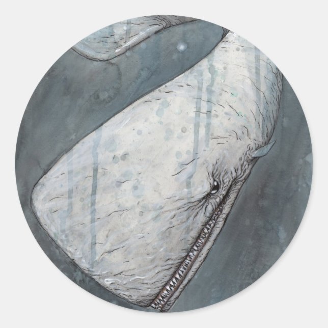 Moby Dick Runt Klistermärke (Framsida)