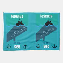 Moby Dick Sea Fantasy | Tjock havs- och sjöservin Kökshandduk