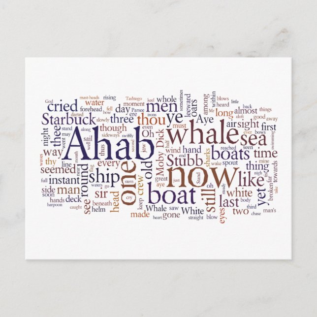 Moby Dick, sista kapitlen, ord-vykort Vykort (Framsida)