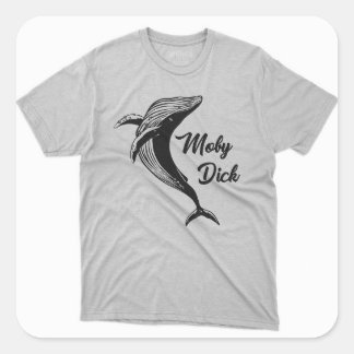 Moby Dick Sticker Fyrkantigt Klistermärke