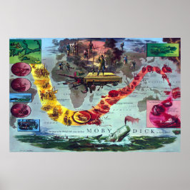 Moby Dick the voyage of the Pequod Herman Melville Poster