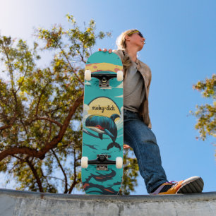 Moby-Dick Whale Mini Skateboard Bräda 18,5 Cm
