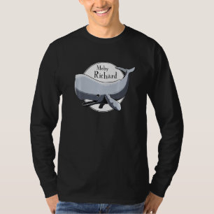 Moby Richard White Whale Literature Pun T Shirt