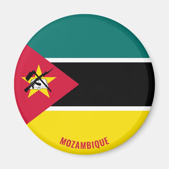 Moçambique Flagga Charming Patriotic Magnet (Framsidan)