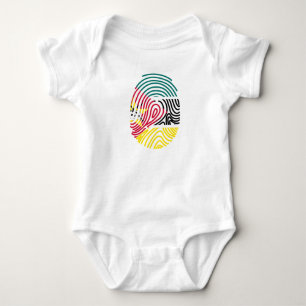 Moçambique Flagga Fingerprint T Shirt