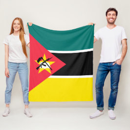 Moçambique flagga fleecefilt