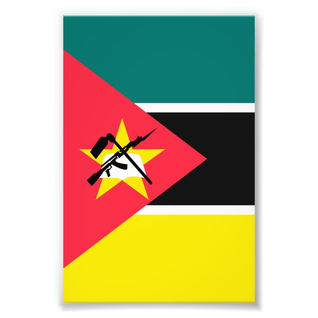 Moçambique flagga fototryck (Framsidan)
