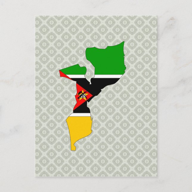 Moçambique Flagga fullt storlek Vykort (Framsida)