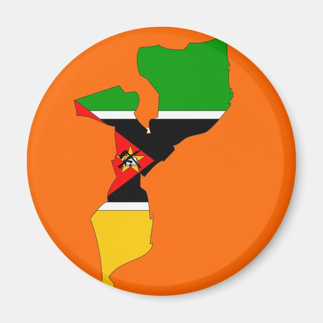 Moçambique flagga karta magnet (Framsidan)