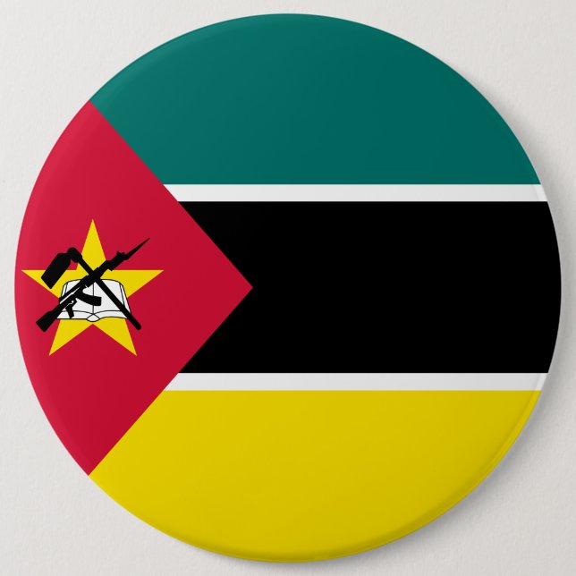 Moçambique Flagga Knapp (Framsida)
