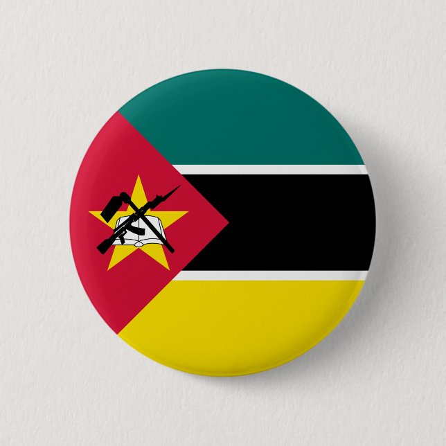 Moçambique Flagga Knapp (Framsida)