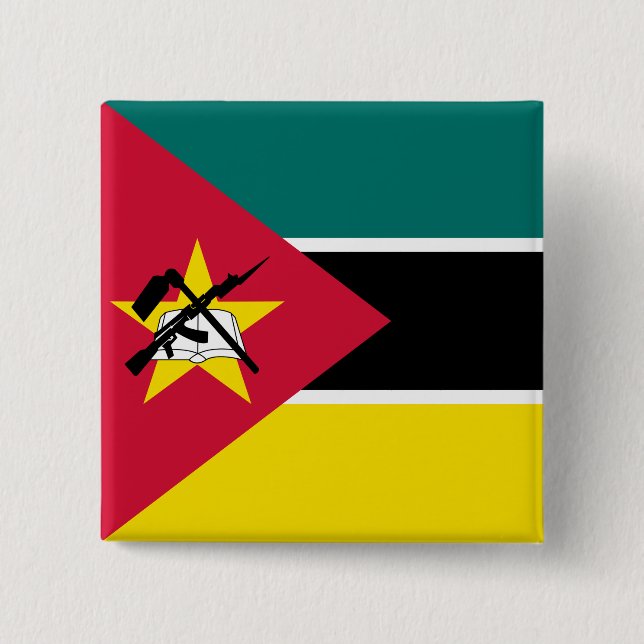 Moçambique Flagga Knapp (Framsida)