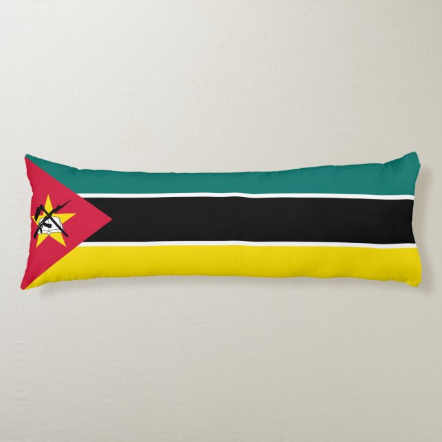 Moçambique Flagga Kroppskudde (Framsidan)