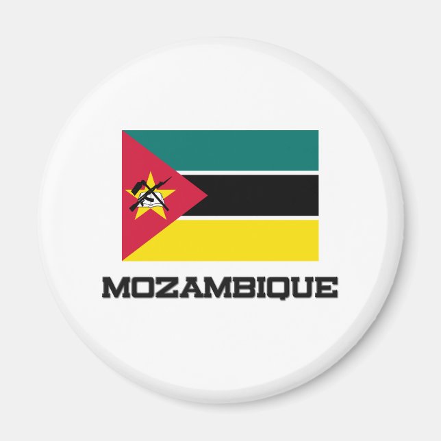 Moçambique Flagga Magnet (Framsidan)