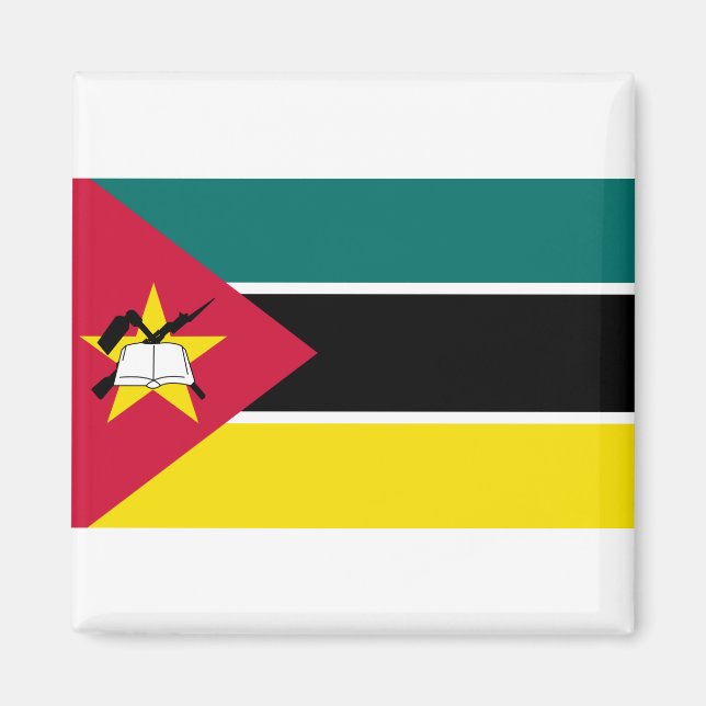 Moçambique Flagga Magnet (Framsidan)