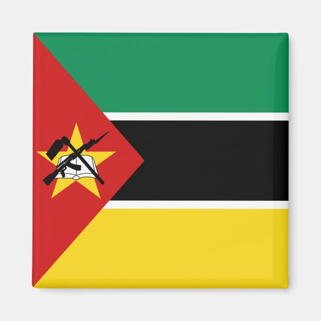 Moçambique Flagga Magnet (Framsidan)