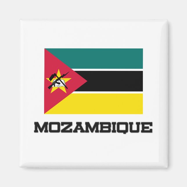 Moçambique Flagga Magnet (Framsidan)