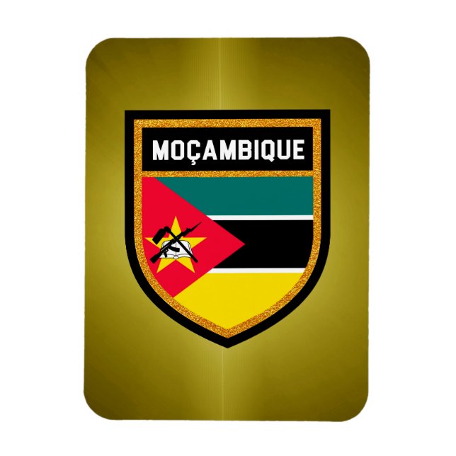 Moçambique Flagga Magnet (Vertikal)
