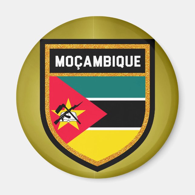 Moçambique Flagga Magnet (Framsidan)