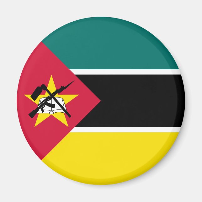 Moçambique Flagga Magnet (Framsidan)