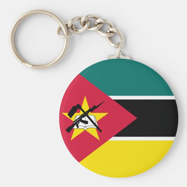 Moçambique Flagga Nyckelring (Framsidan)