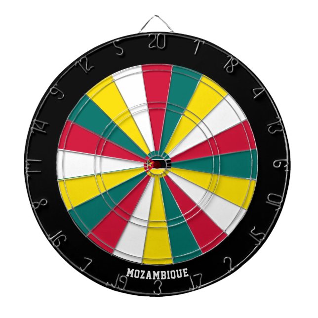 Moçambique Flagga Patriots Bullseye Darttavla (Framsidan)