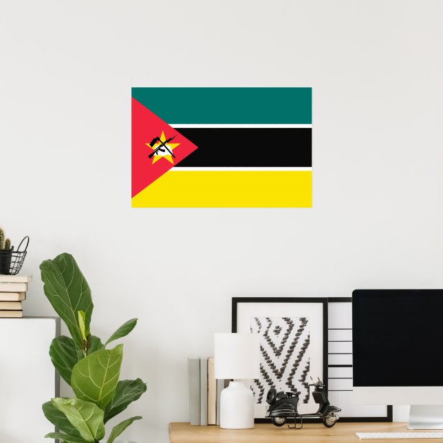 Moçambique flagga poster (Hemmakontoret)