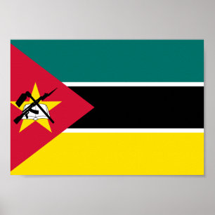 Moçambique Flagga Poster