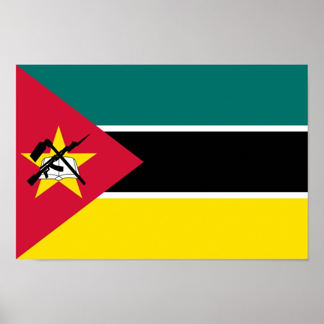 Moçambique Flagga Poster (Framsidan)