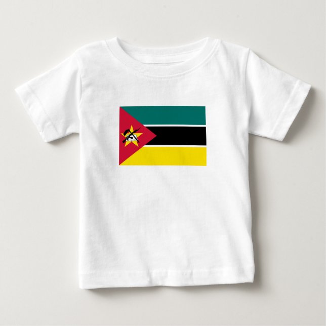Moçambique Flagga T Shirt (Framsida)