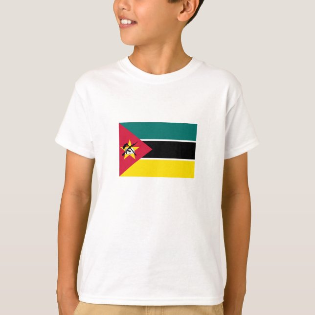 Moçambique Flagga T Shirt (Framsida)