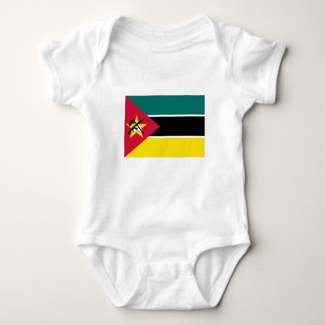 Moçambique Flagga T Shirt (Framsida)