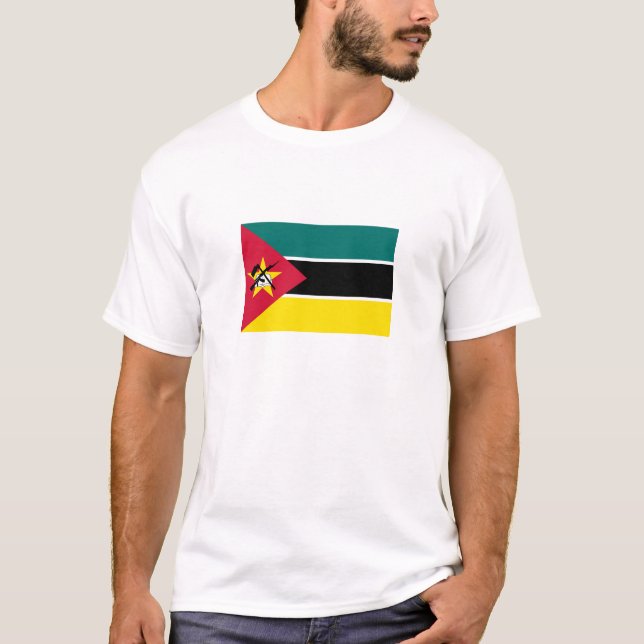 Moçambique Flagga T Shirt (Framsida)