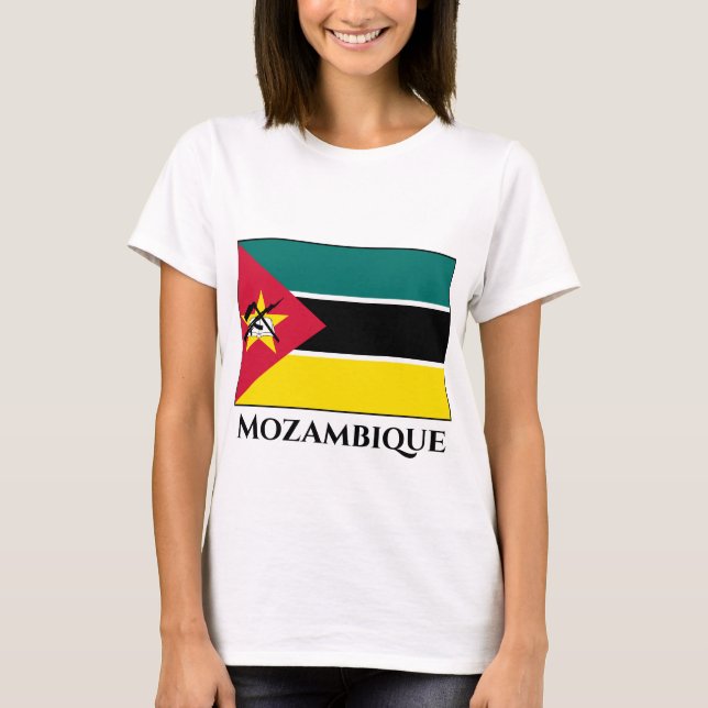 Moçambique Flagga T Shirt (Framsida)