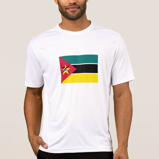 Moçambique Flagga T Shirt (Framsida)