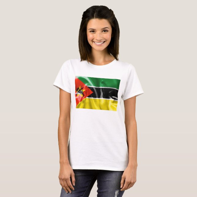 Moçambique Flagga T Shirt (Hel framsida)