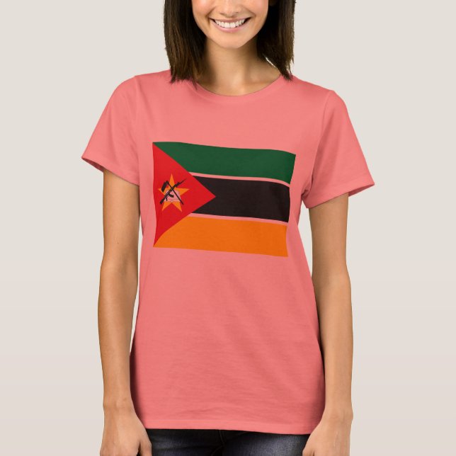 Moçambique Flagga T-shirt (Framsida)