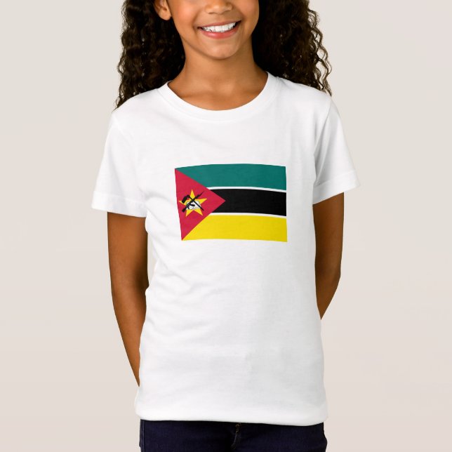 Moçambique Flagga T Shirt (Framsida)
