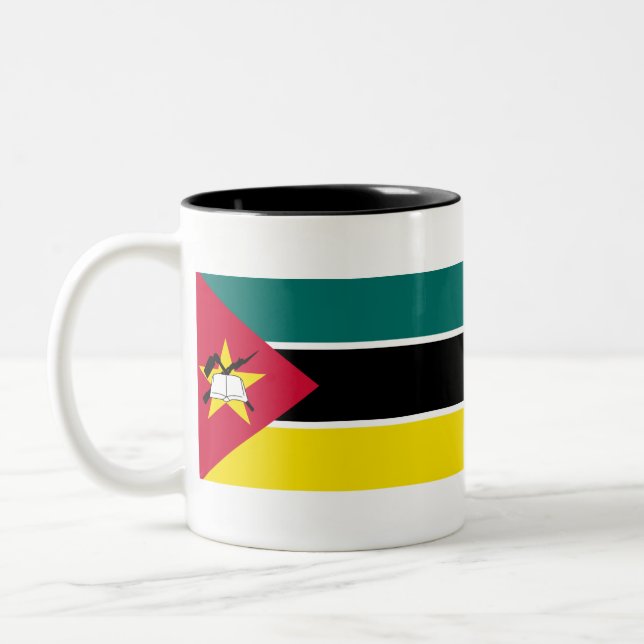 Moçambique Flagga Två-Tonad Mugg (Vänster)